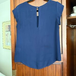 Elegant Navy Blue Women's Top